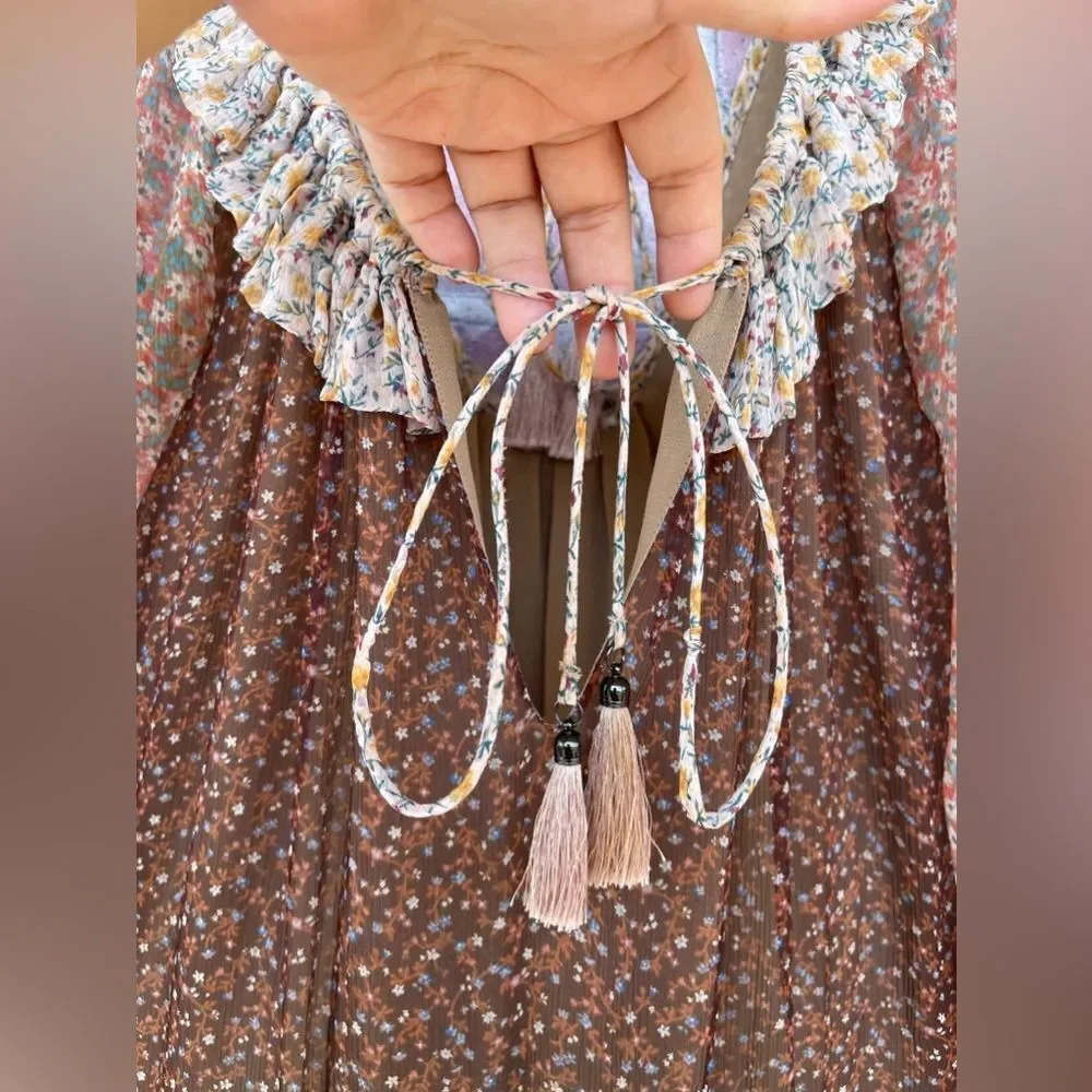 Zimmermann Eden Ruffle floral print dress size 8 - Picture 9 of 12